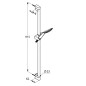 Kludi Fizz - Set tête de douche, flexible et barre de 900 mm, chrome 6764005-00