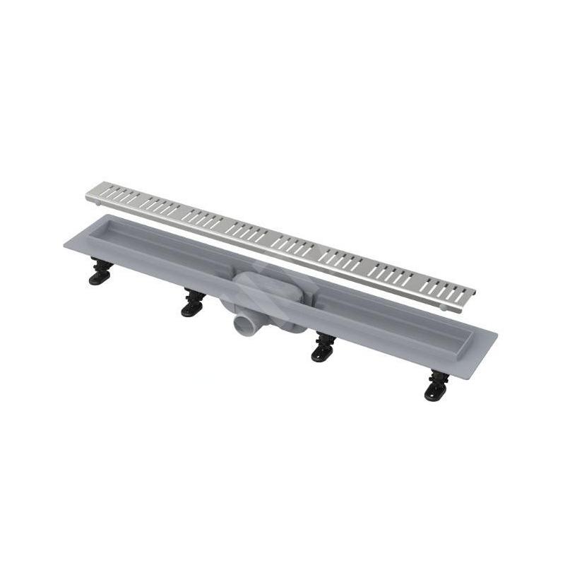 Alcadrain Douchegoten - Bac à douche Simple 650 mm, avec bord pour grille perforée, grille incluse, tapis en acier inoxydable Alcadrain Douchegoten - Bac à douche Simple 650 mm, avec bord pour grille perforée, grille incluse, tapis en acier inoxydable