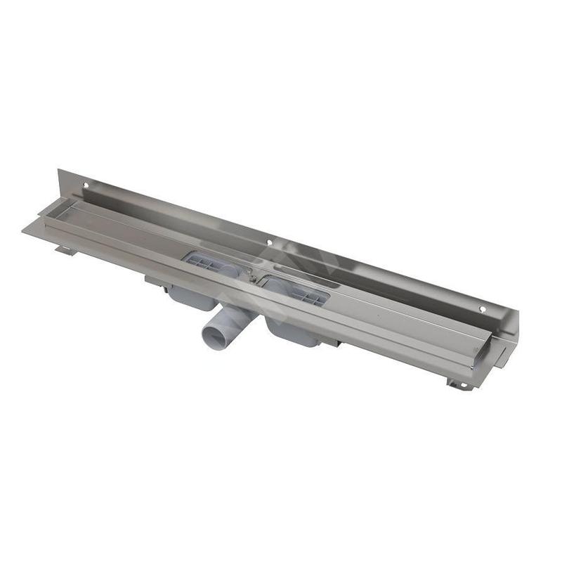 Alcadrain Douchegoten - Caniveau de douche Flexible Low 850 mm, avec collier ajustable au mur, acier inoxydable APZ104-850 Alcadrain Douchegoten - Caniveau de douche Flexible Low 850 mm, avec collier ajustable au mur, acier inoxydable APZ104-850