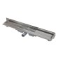 Alcadrain Douchegoten - Caniveau de douche Flexible Low 850 mm, avec collier ajustable au mur, acier inoxydable APZ104-850 Alcadrain Douchegoten - Caniveau de douche Flexible Low 850 mm, avec collier ajustable au mur, acier inoxydable APZ104-850
