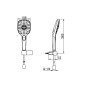Hansa Activejet - Set de douche avec flexible, support et douchette, 3 jets, blanc/chrome 84380233