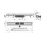 Alcadrain Douchegoten - Caniveau de douche Flexible Low 1050 mm, avec collier ajustable au mur, inox APZ104-1050 Alcadrain Douchegoten - Caniveau de douche Flexible Low 1050 mm, avec collier ajustable au mur, inox APZ104-1050