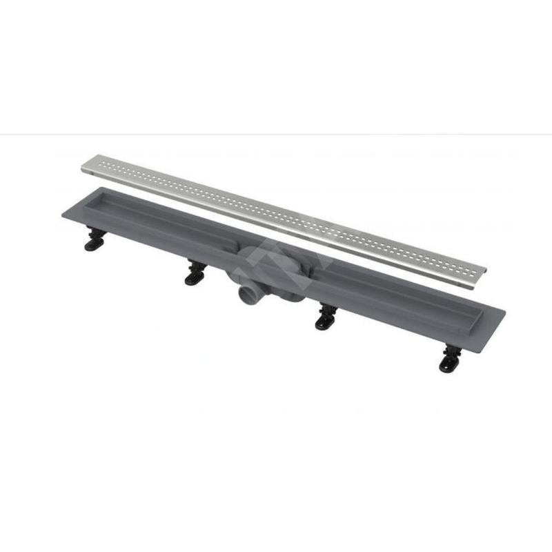 Alcadrain Douchegoten - Caniveau de douche Simple 850 mm, avec bord pour grille perforée, grille incluse, inox mat APZ9-850M Alcadrain Douchegoten - Caniveau de douche Simple 850 mm, avec bord pour grille perforée, grille incluse, inox mat APZ9-850M