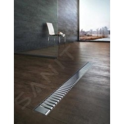 Alcadrain Grilles - Grille pour caniveau à douche d'angle 750 mm, inox mat LINE-750M