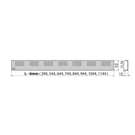 Alcadrain Grilles - Grille pour caniveau de douche linéaire 850 mm, inox brillant DREAM-850L