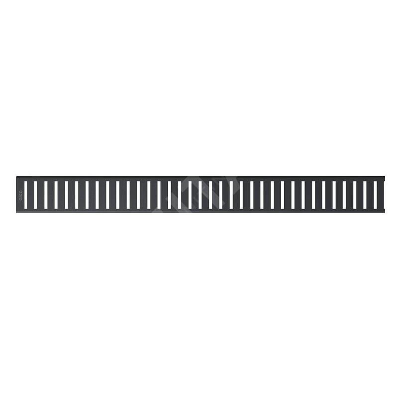Alcadrain Grilles - Grille pour caniveau de douche linéaire 850 mm, noir mat PURE-850BLACK
