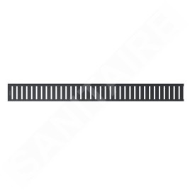 Alcadrain Grilles - Grille pour caniveau de douche linéaire 1150 mm, noir mat PURE-1150BLACK