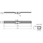 I-Drain Linear 54 - Caniveau de douche en inox, longueur 1000 mm, avec étanchéité ID4M10001X1