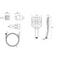 Ravak Douches - Pomme de douche, support et flexible 907.00, chromé/blanc X07S010