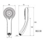 Ravak Douches - Pomme de douche 952.00, 5 fonctions, chrome X07P008 Ravak Douches - Pomme de douche 952.00, 5 fonctions, chrome X07P008