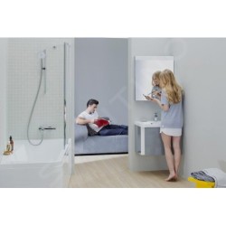 Ravak Douches - Pommeau de douche Flat 956.00, 120 mm, 3 jets, chrome X07P233