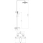 Ravak Termo - Set de douche 300, TE 092.00/150 avec thermostat de baignoire, 250 mm, blanc/chrome X070098 Ravak Termo - Set de douche 300, TE 092.00/150 avec thermostat de baignoire, 250 mm, blanc/chrome X070098