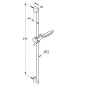 Kludi Freshline - Pommeau de douche avec flexible et barre de 900 mm, 3 jets, chrome 6794005-00