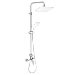 Novaservis Nobless Tina - Set de douche avec robinetterie, raccord de douche par le haut, blanc/chrome SET070/38,1