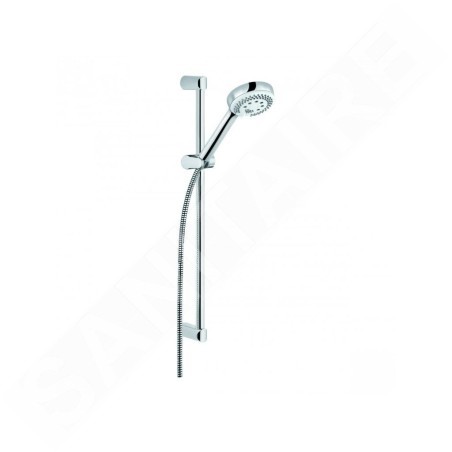 Kludi Logo - Colonne de douche avec pommeau de douche, support, barre et flexible, chrome 6836305-00