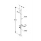 Kludi Logo - Colonne de douche avec pommeau de douche, support, barre et flexible, chrome 6836305-00