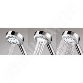 Kludi Logo - Colonne de douche avec pommeau de douche, support, barre et flexible, chrome 6836305-00