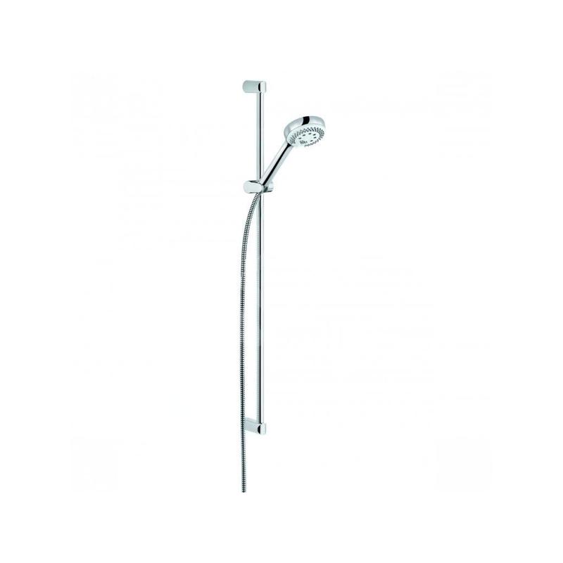 Kludi Logo - Colonne de douche avec pommeau de douche, support, barre et flexible, chrome 6839305-00