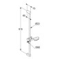 Kludi Logo - Colonne de douche avec pommeau de douche, support, barre et flexible, chrome 6839305-00