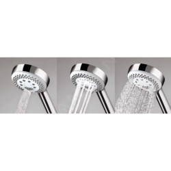 Kludi Logo - Colonne de douche avec pommeau de douche, support, barre et flexible, chrome 6839305-00