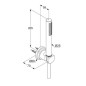 Kludi Nova Fonte - Colonne de douche avec pommeau de douche, support et flexible, chrome 2085005-25