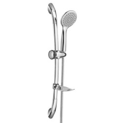 Aqualine Douches - Set de douche Tiana avec pommeau, support, tige et flexible, chromé 11446