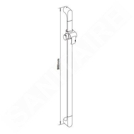 Keuco Edition 400 - Set de douchette à main, support, barre et flexible, chrome noir brossé 51587130000