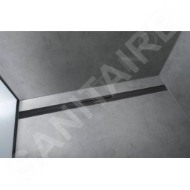 Hansgrohe RainDrain Flex - Caniveau de douche linéaire avec grille en inox 1000, pour montage libre, découpable, noir mat