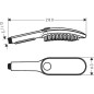 Hansgrohe DogShower - Pommeau de douche 150, 3 jets, buses de massage, blanc mat 26640700