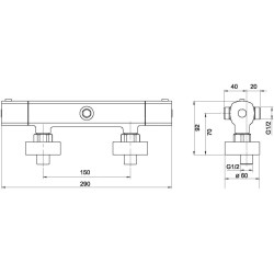 Novaservis Metalia 58 - Set de douche avec thermostat, chrome SET071/TER,0