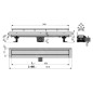 Alcadrain Douchegoten - Caniveau de douche Fit and Go 950 mm, grille incluse, acier inoxydable APZ23-DOUBLE9-950