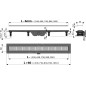 Alcadrain Douchegoten - Caniveau de douche Simple 750 mm, avec bord pour grille perforée, grille incluse, inox mat APZ10-750M