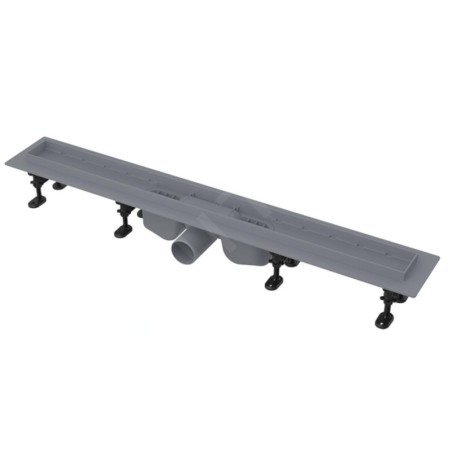 Alcadrain Douchegoten - Caniveau de douche Optimal 850 mm, avec rebord pour grille perforée ou insertion de tuiles APZ12-850
