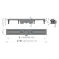 Alcadrain Douchegoten - Bac de douche Optimal 1050 mm, avec rebord pour grille perforée ou insertion de carrelage APZ12-1050
