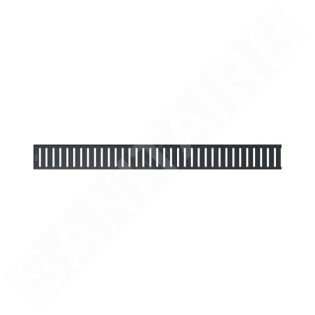 Alcadrain Grilles - Grille pour caniveau de douche linéaire 650 mm, noir mat PURE-650BLACK
