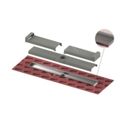 Tece TECEdrailine-Evo - Caniveau de douche Evo 700 mm, pour montage mural, couvercle de protection, acier inoxydable 600703
