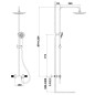 Sapho Solaris - Set de douche avec thermostat, 5 jets, chrome WD139