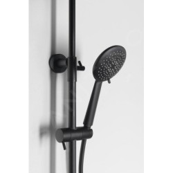 Sapho Solaris - Set de douche avec thermostat, 5 jets, noir mat WD139B