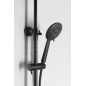 Sapho Solaris - Set de douche avec thermostat, 5 jets, noir mat WD139B