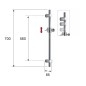 Sapho Douches - Barre de douche 70 mm, noir mat SC014
