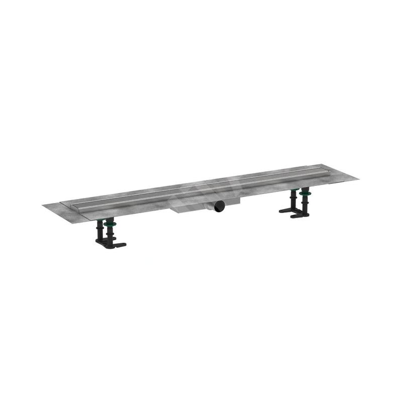 Hansgrohe RainDrain Compact - Caniveau de douche 90 cm, avec grille, acier inoxydable brossé 56168800
