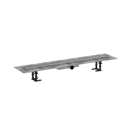 Hansgrohe RainDrain Compact - Caniveau de douche 90 cm, avec grille, acier inoxydable brossé 56168800
