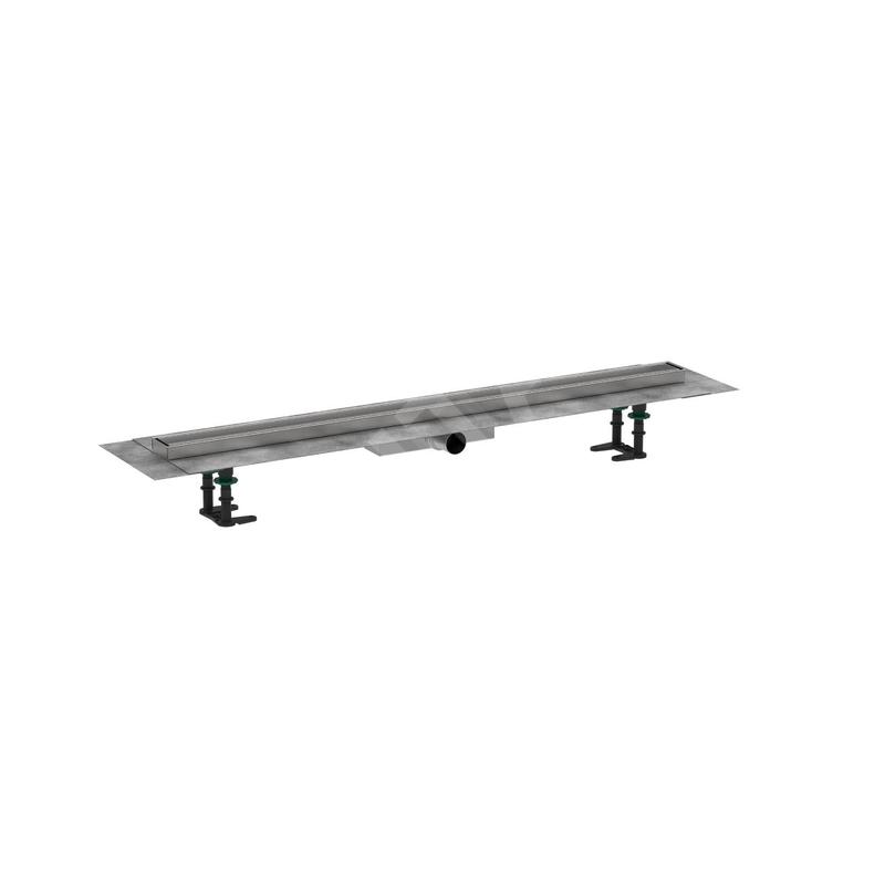 Hansgrohe RainDrain Compact - Caniveau de douche 100 cm pour insertion de carreaux, avec grille 56171000
