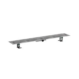 Hansgrohe RainDrain Compact - Caniveau de douche 120 cm, avec grille, acier inoxydable brossé 56172800