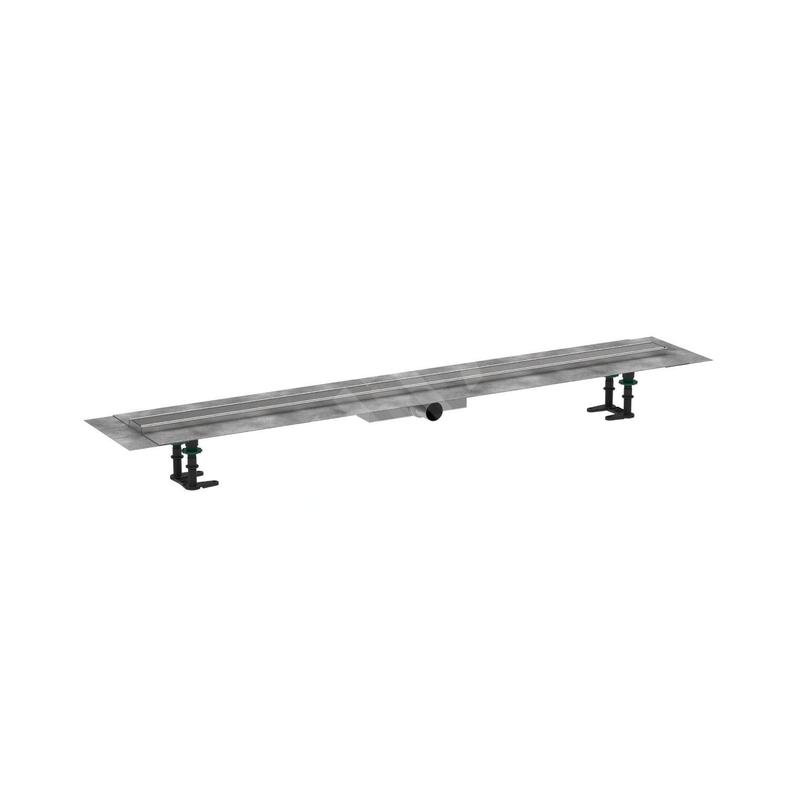 Hansgrohe RainDrain Compact - Caniveau de douche 120 cm, avec grille, acier inoxydable brossé 56172800