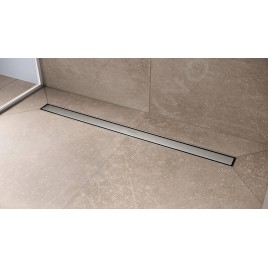 Hansgrohe RainDrain Compact - Caniveau de douche 120 cm, avec grille, acier inoxydable brossé 56172800