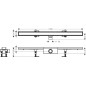 Hansgrohe RainDrain Compact - Caniveau de douche 100 cm pour insertion de carreaux, avec grille 56183000