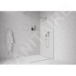 Hansgrohe RainDrain Original - Caniveau de douche linéaire 60 cm, avec grille, acier inoxydable brossé 56196800