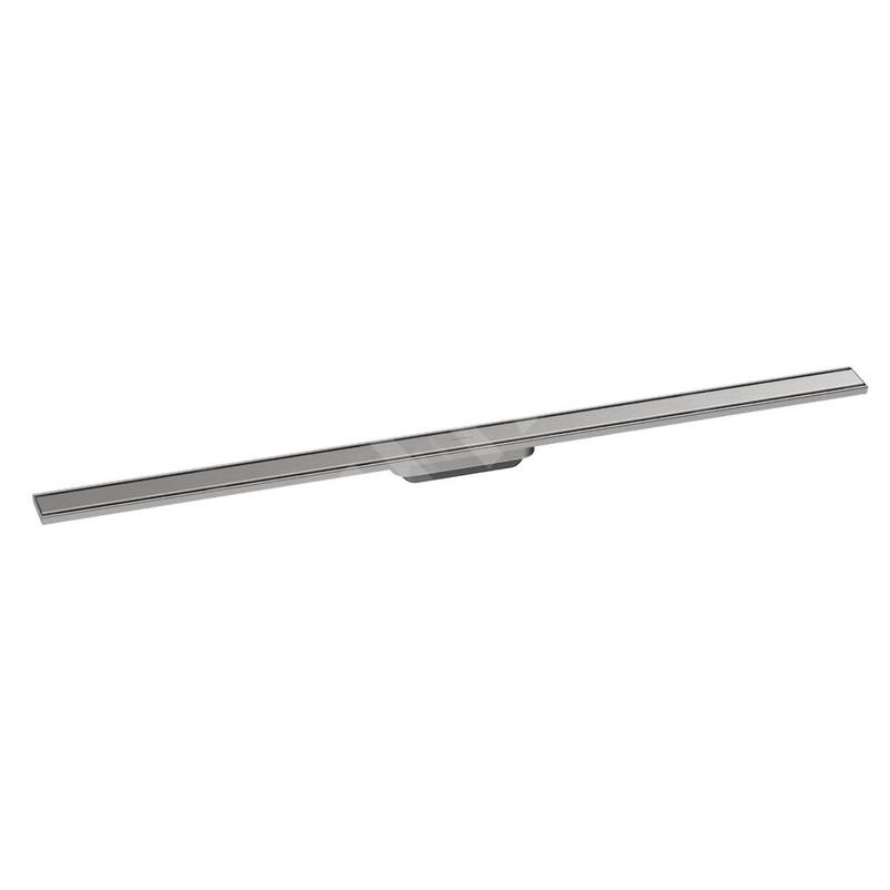 Hansgrohe RainDrain Original - Caniveau de douche linéaire 120 cm, avec grille, acier inoxydable brossé 56201800