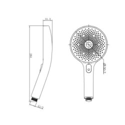 kielle Oudee - Set de douchette, barre de douche et flexible, noir mat 20402SE4